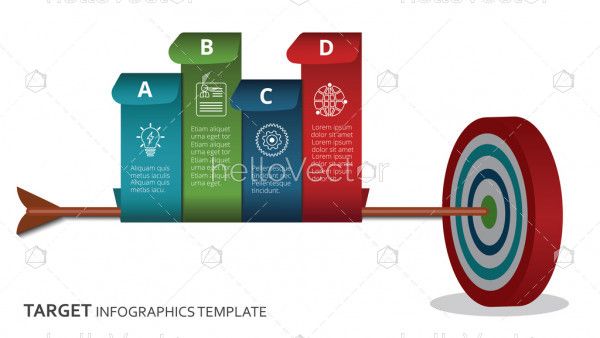 Target infographic design - Vector Illustration