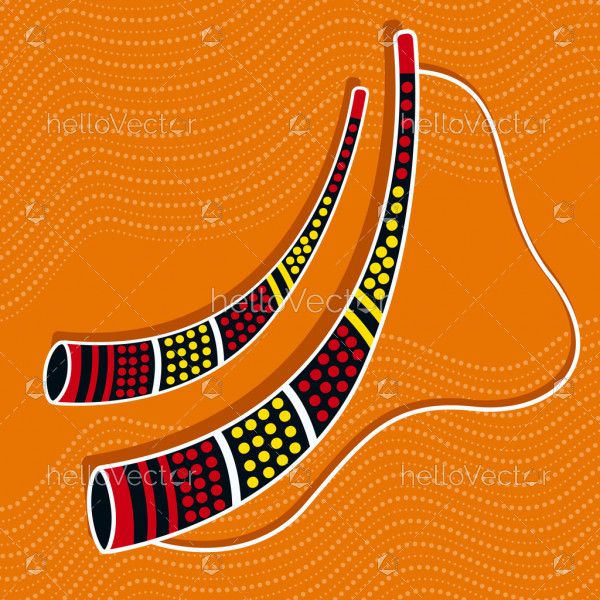 Didgeridoo musical instrument - Vector Illustration