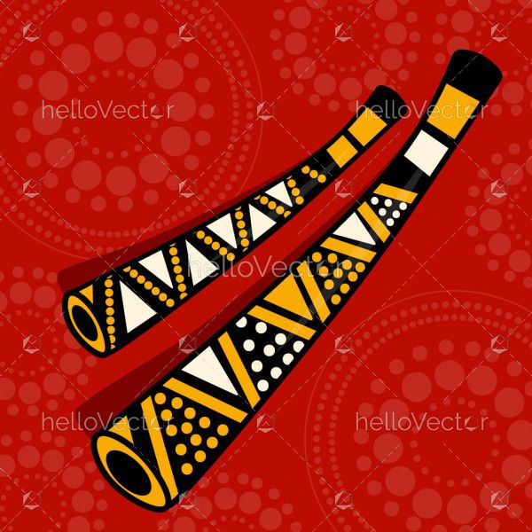 Aboriginal Didgeridoo Art Background