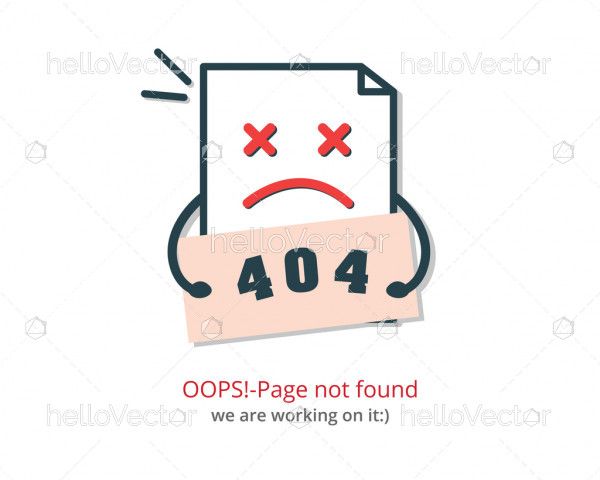 Error 404 landing page template