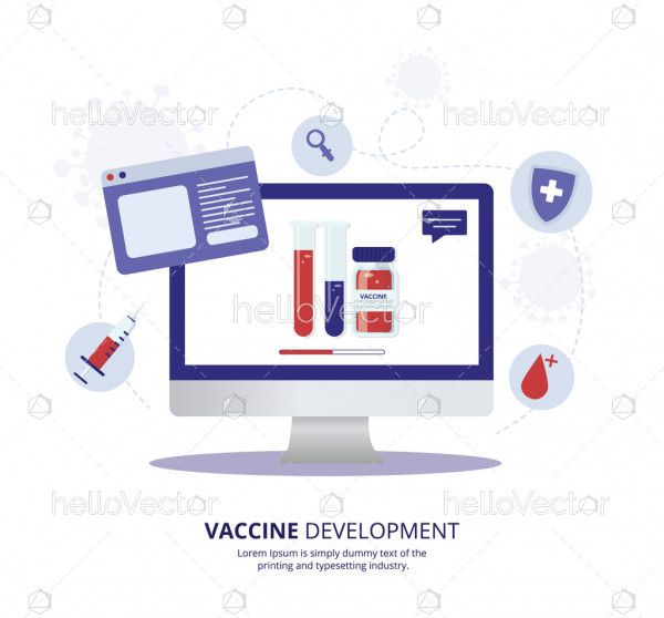 Vaccine development for covid 19 illustration
