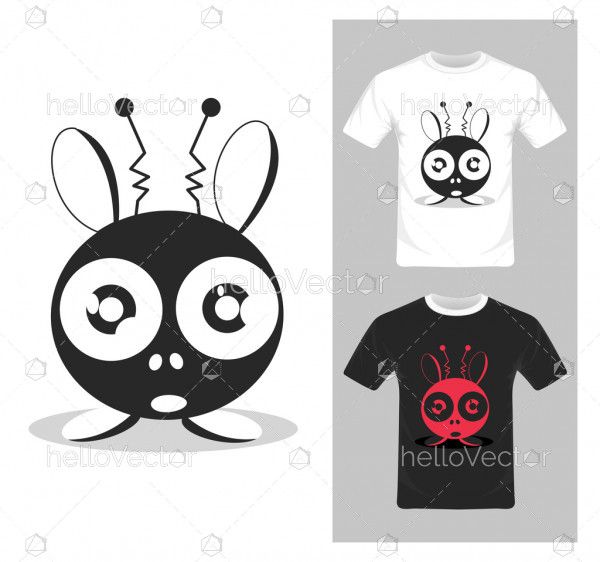 Cartoon characters vector - T-shirt graphic design 