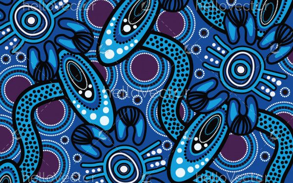 Aboriginal art vector background for fabric and textile