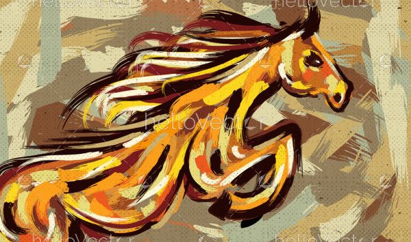 Rearing Horse Painting