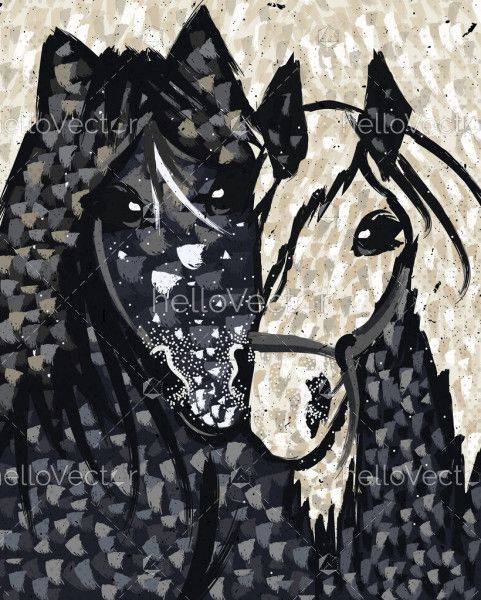 Couple Horse Painting