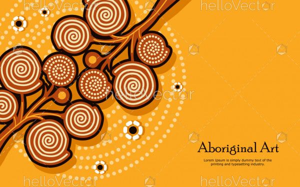Aboriginal art banner background