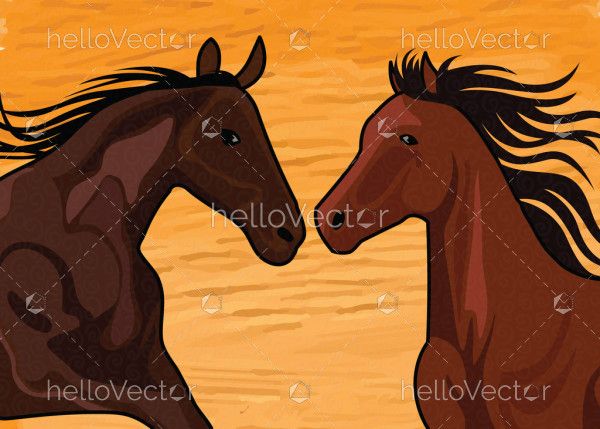 Couple Horse Painting