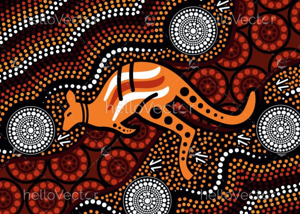 Aboriginal kangaroo art