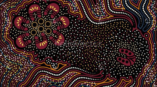 Aboriginal art dreaming story background