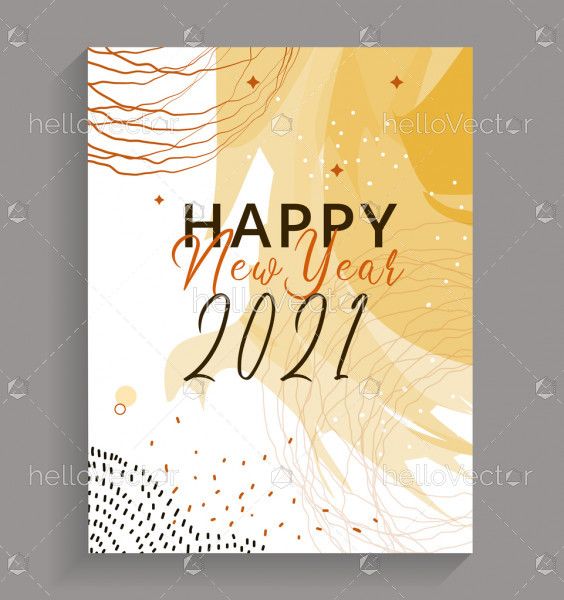 Abstract 2020 new year flyer