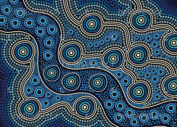 Blue Aboriginal Art - Download Graphics & Vectors