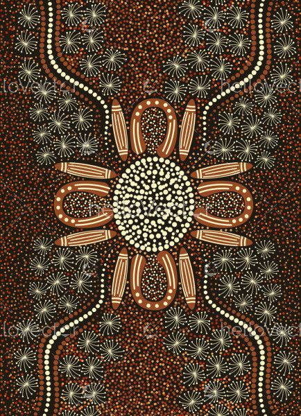 Australian aboriginal dot painting