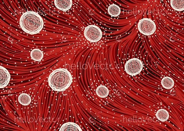 Red indigenous art background