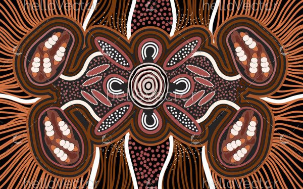 Witchetty grub aboriginal art