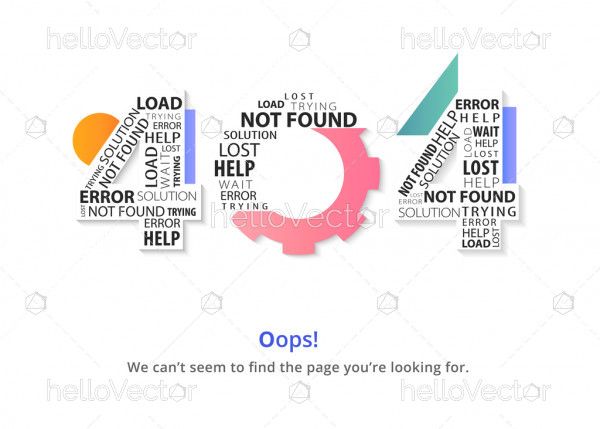 Page Not Found Error 404 Landing Page