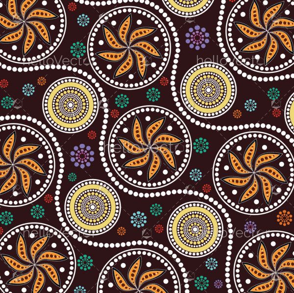 Aboriginal dot art painting - Vector Illustration