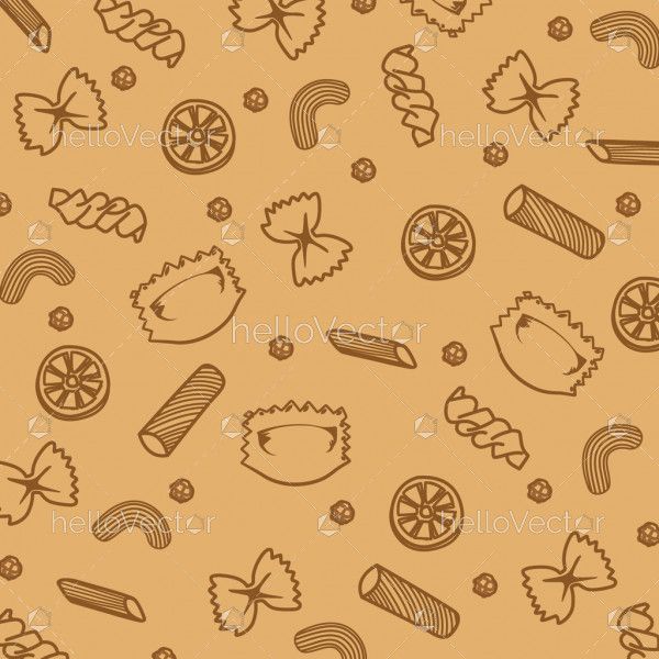 Seamless pattern pasta background