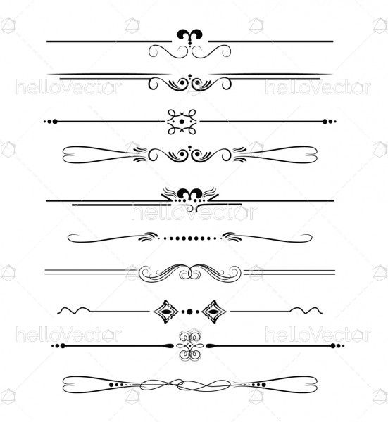 Script Divider Set - Download Graphics & Vectors