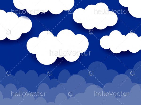 Vector clouds background