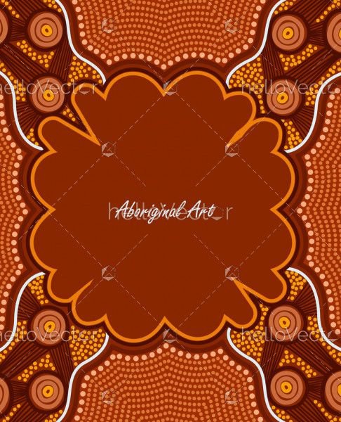 Banner template with aboriginal artwork.