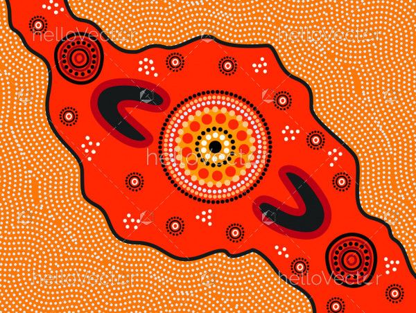 Aboriginal dot art background