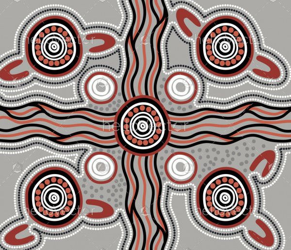 Aboriginal style vector background