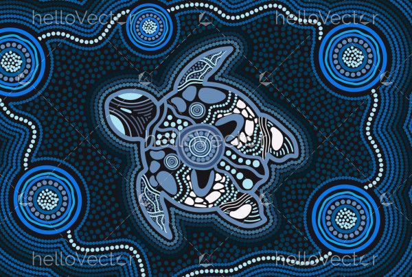 Aboriginal Turtle Painting