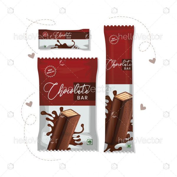 Chocolate bar packaging template