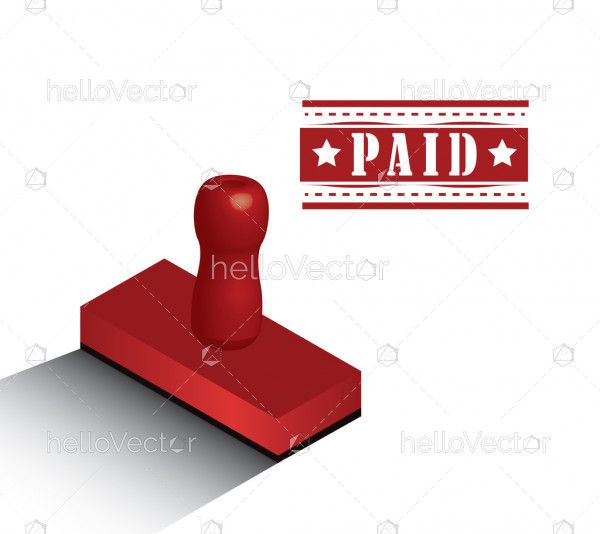 Paid rubber stamp