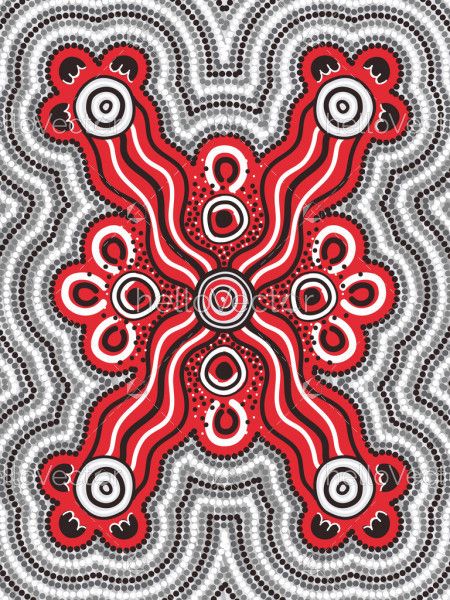 Aboriginal dot painting style