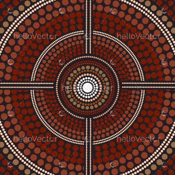Meditation concept aboriginal dot art