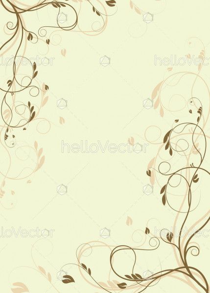 Floral Background - Vector Illustration 
