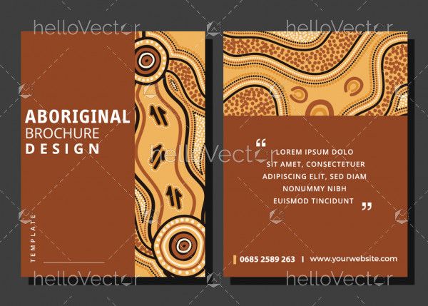 Event poster template with aboriginal design