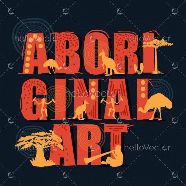 Aboriginal art typography