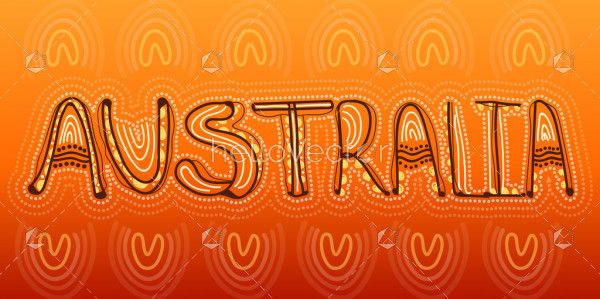 Hand Drawn Australia Word