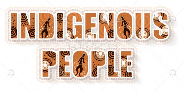 Indigenous people typography