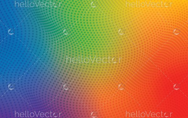 Rainbow halftone texture background
