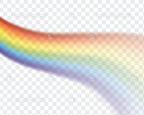 Colored transparent rainbow - Vector illustration