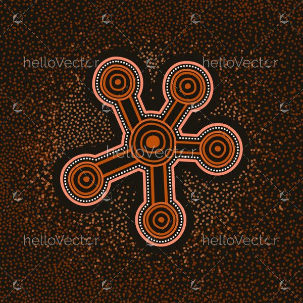 Honey Ant Site - Aboriginal art background