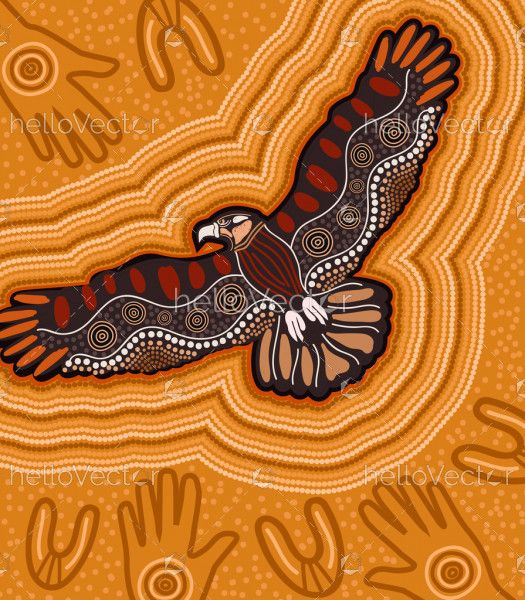 Eagle aboriginal dot artwork