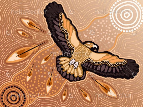 Eagle vector background - Aboriginal art