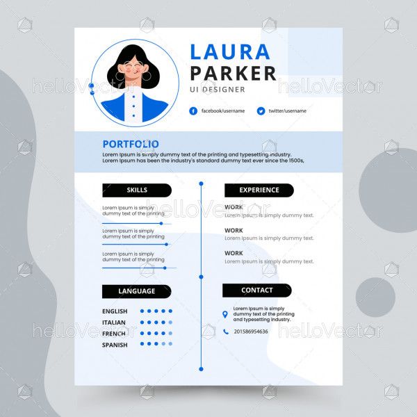 Professional Style Resume Template Design