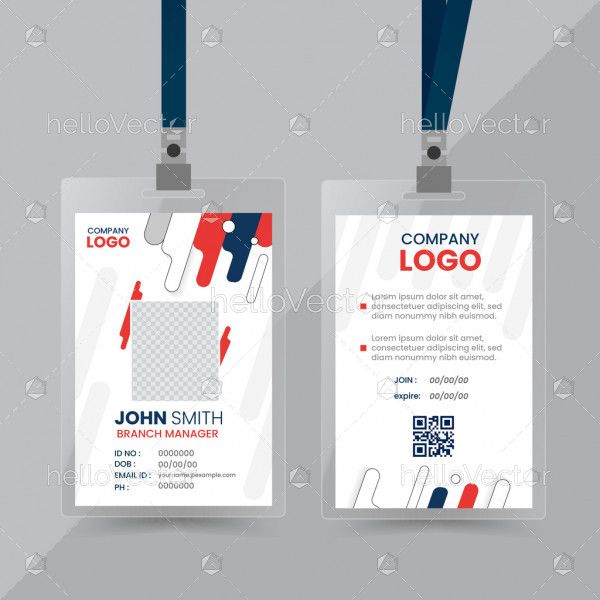 ID card template for company staff