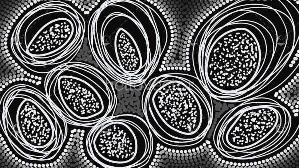 Black and white aboriginal style of background