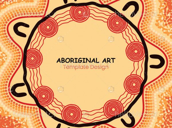 Aboriginal art poster template