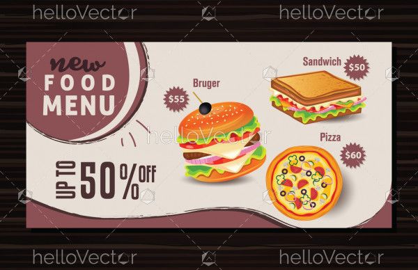 Fast food banner template