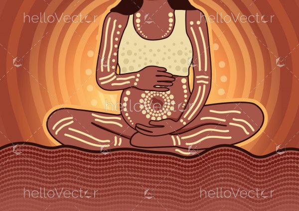 Pregnant woman art - Aboriginal