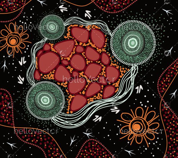 Connection aboriginal artwork