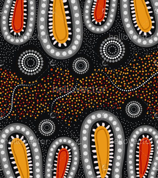 Aboriginal dot design artwork