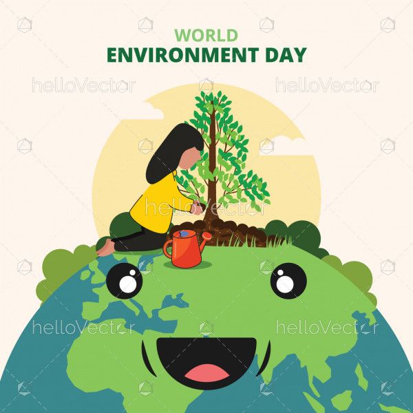 World environment day - Plantation concept
